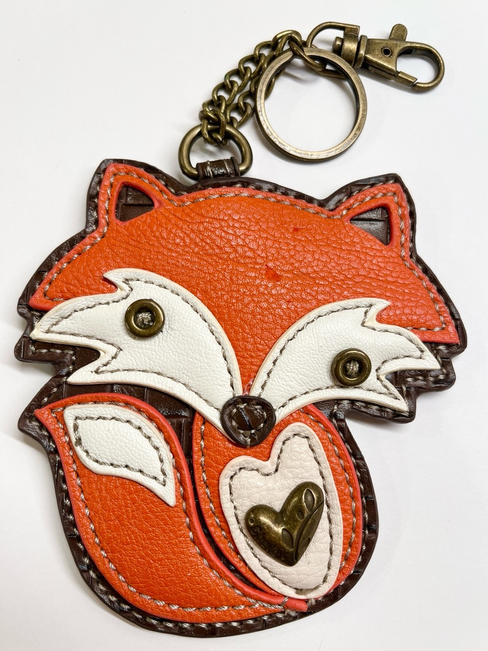 Chala Fox Appliqué Key Fob Coin Purse EUC